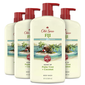Old Spice Fiji front packaging showing bottle and tropical design for confident freshness