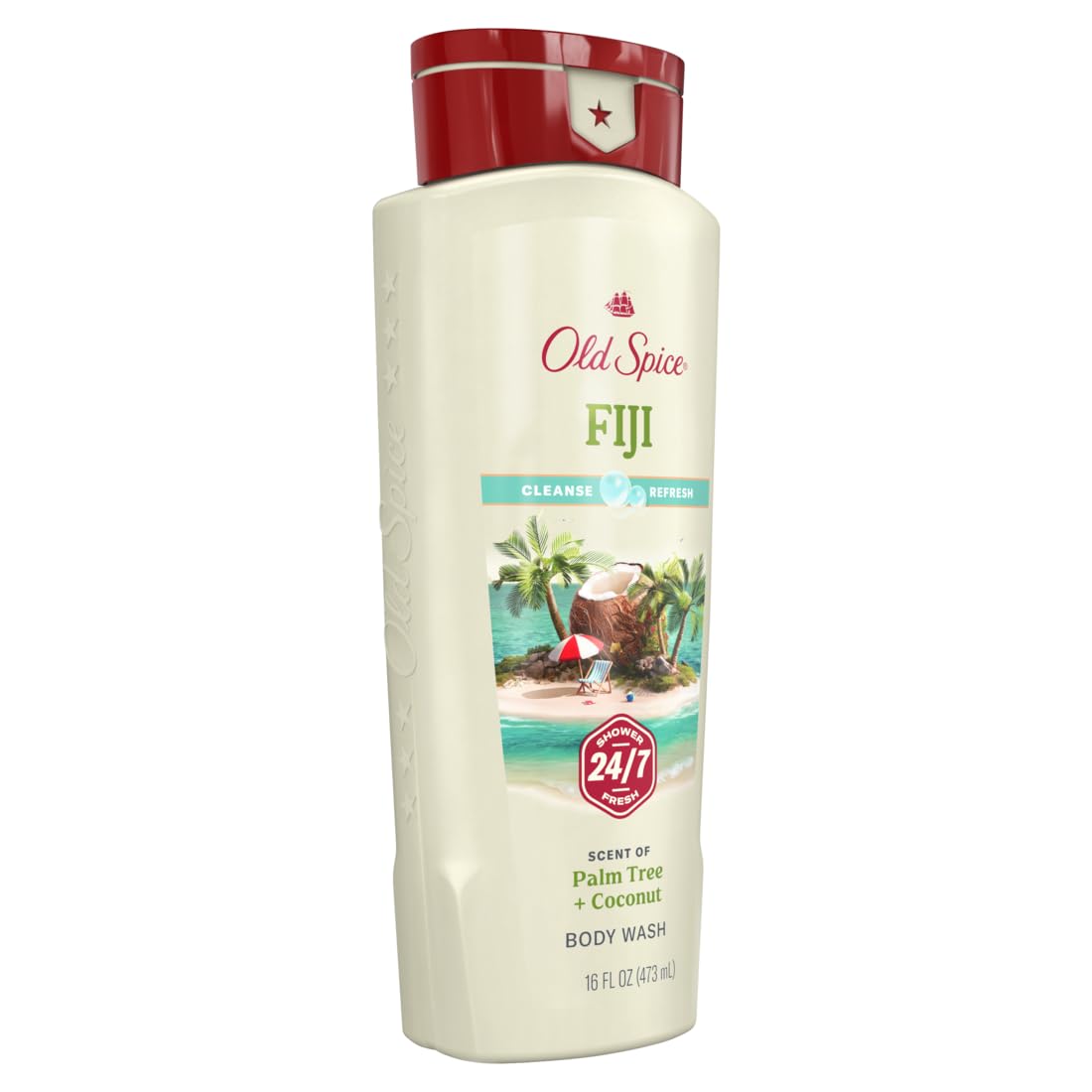 Old Spice Fiji texture close-up foam and lather showcasing rich cleanse and easy rinse
