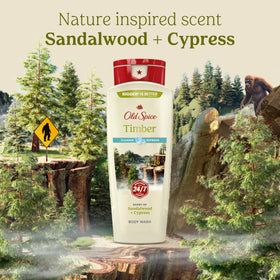 Old Spice four-bottle pack stacked to show value and long-lasting supply
