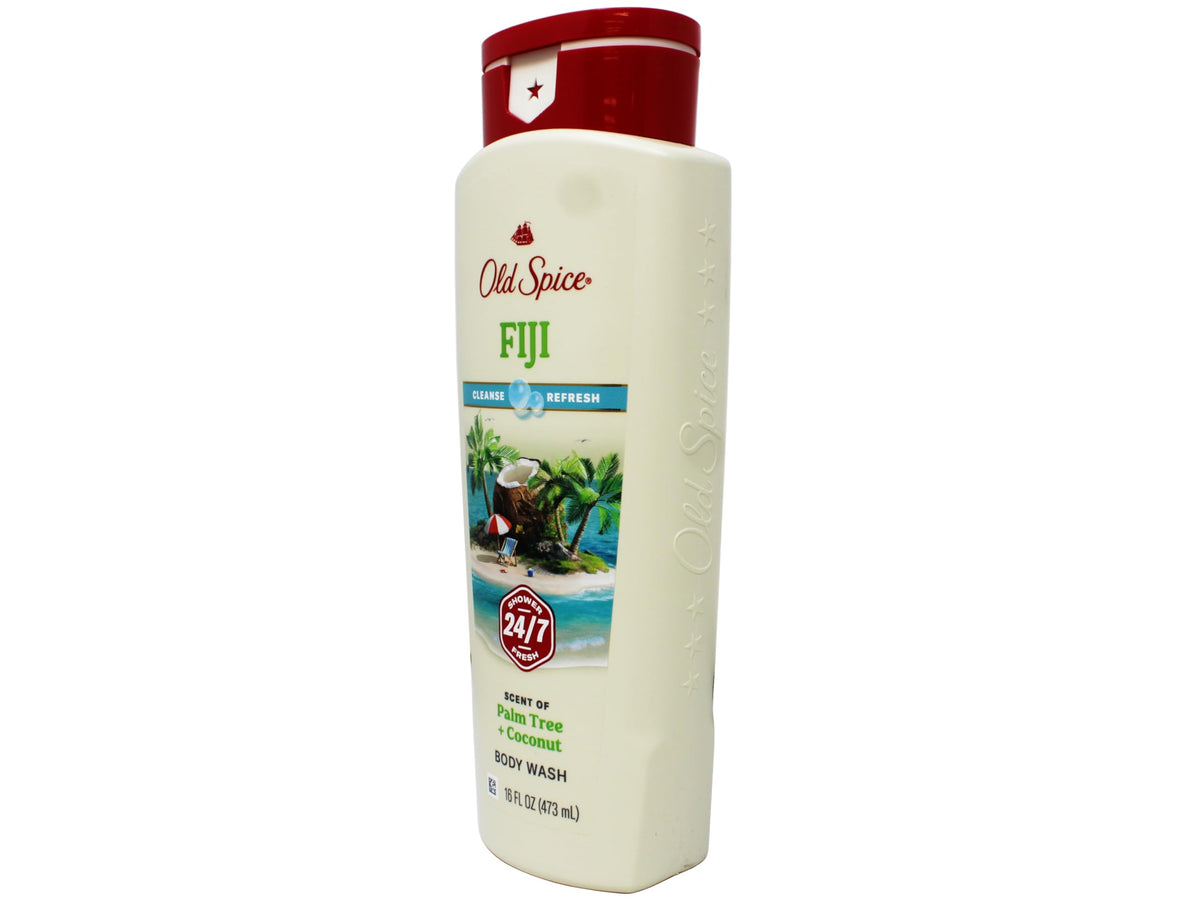 Old Spice Fresher Fiji in-shower use showing quick sweat and odor removal