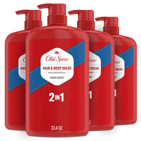 Old Spice front packaging showing bottle and bold branding for quick grab