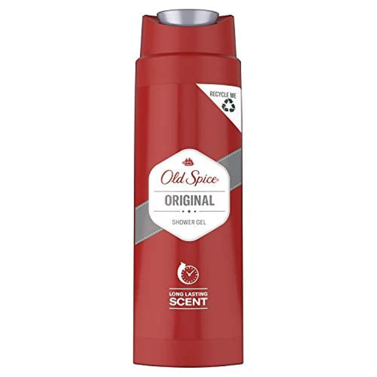 Old Spice front packaging showing six 250ml bottles and clear branding for convenience