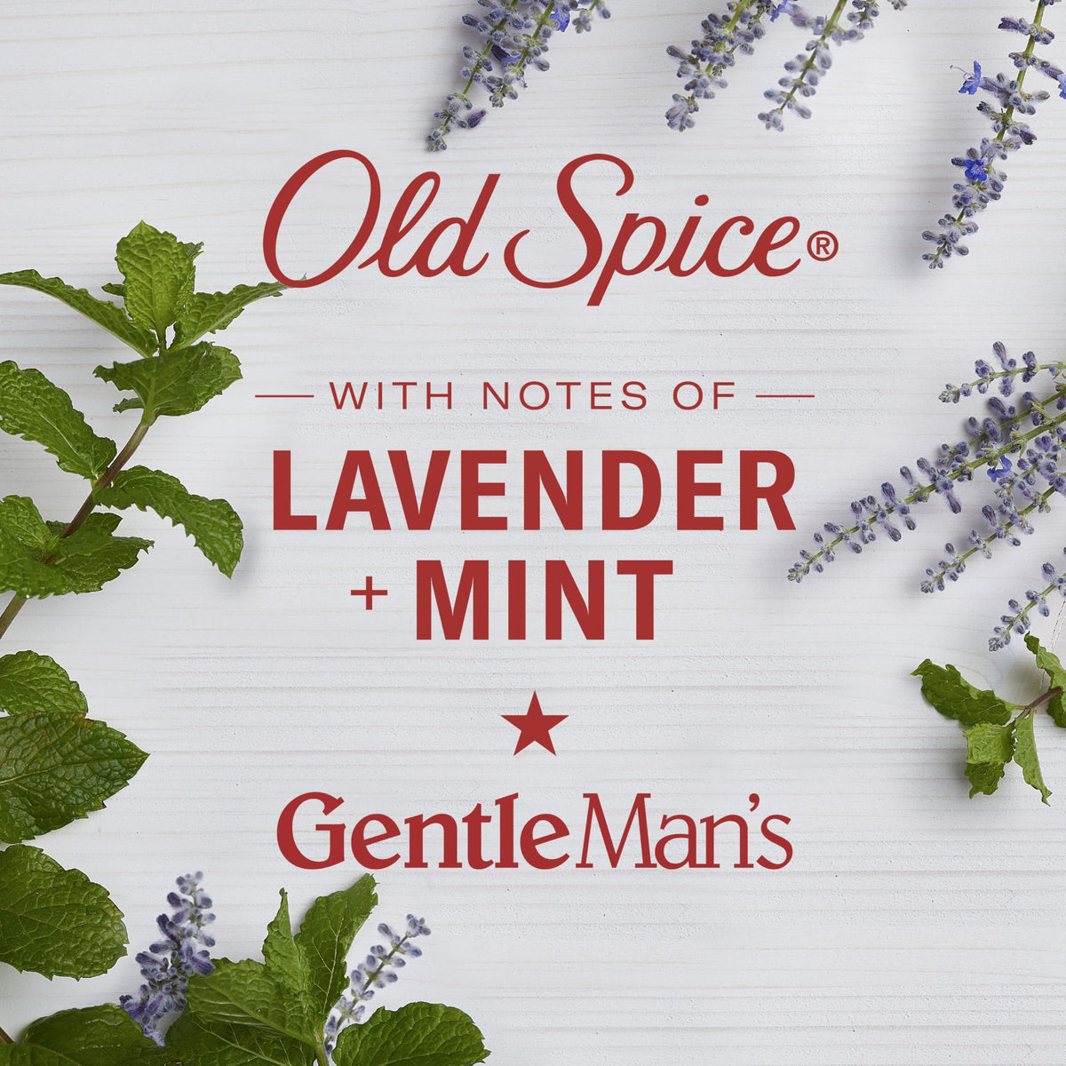 Old Spice four bottles on bathroom shelf showing convenience benefit