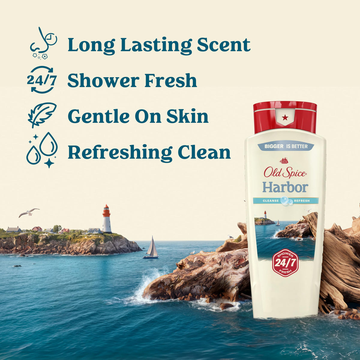 Old Spice back label displays ingredients and usage details for informed buyers