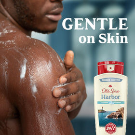 Old Spice bottle beside a ruler gives clear size comparison for purchase decisions