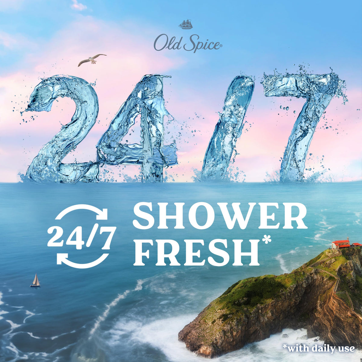 Old Spice creamy lather texture close-up demonstrates effective cleansing and spreadability