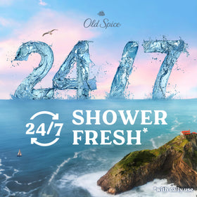 Old Spice creamy lather texture close-up demonstrates effective cleansing and spreadability