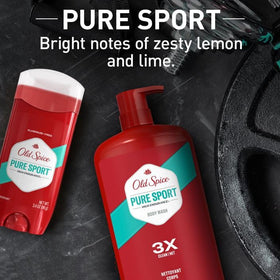 Old Spice bottle placed on shower shelf styled to show everyday bathroom use and accessibility