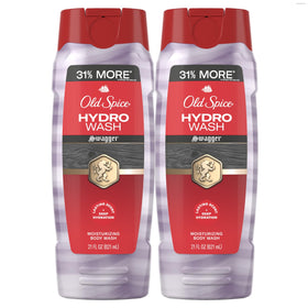 Old Spice Hydro Wash front packaging showing bold Swagger scent benefits