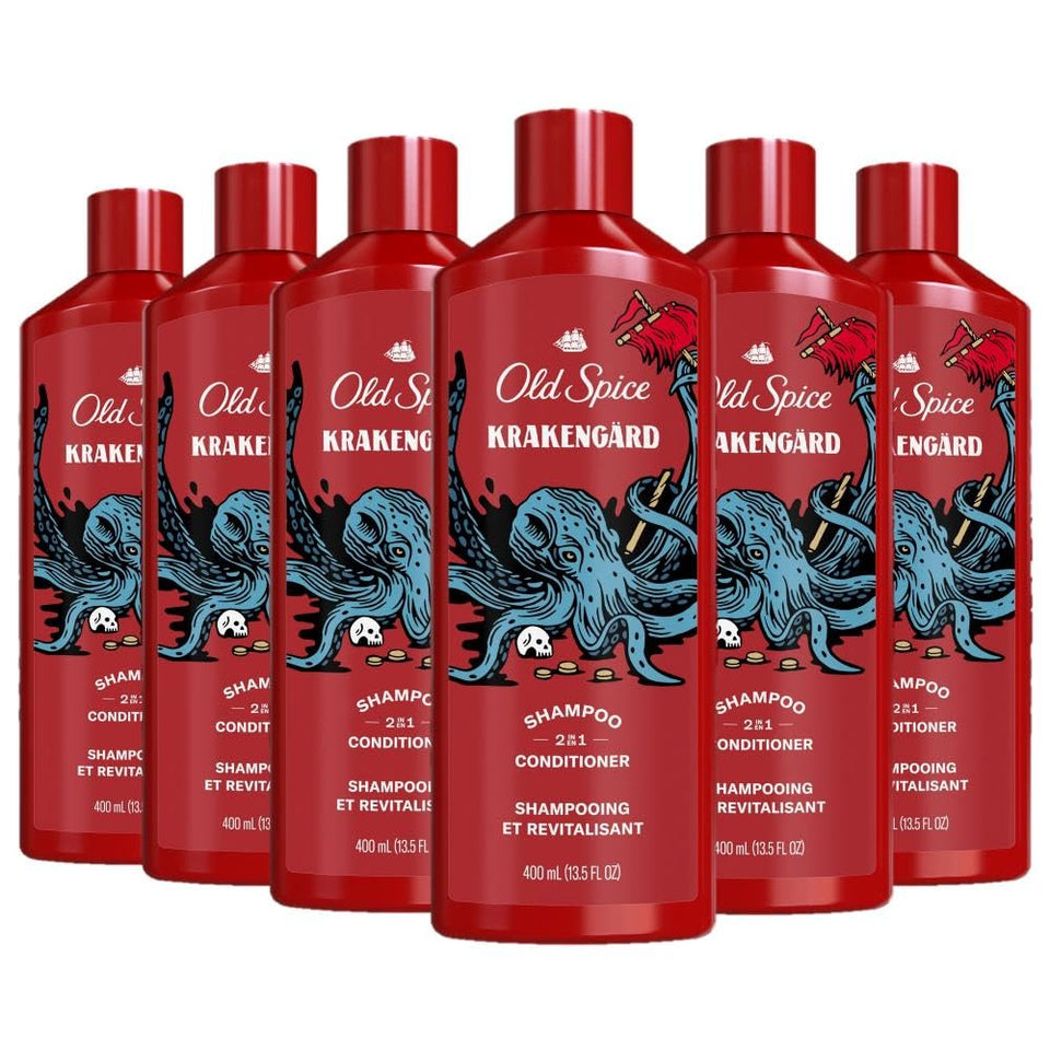 Old Spice Krakengard front packaging showing bold branding and size benefit