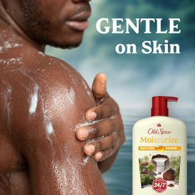 Old Spice label ingredients view highlighting moisturizing components