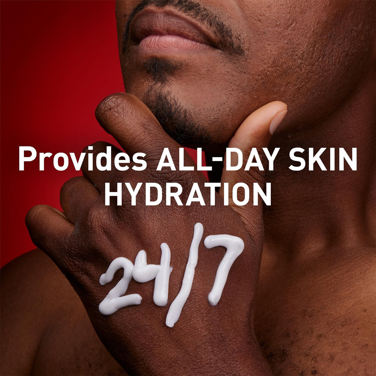 Old Spice lotion texture closeup highlighting lightweight, fast-absorbing finish