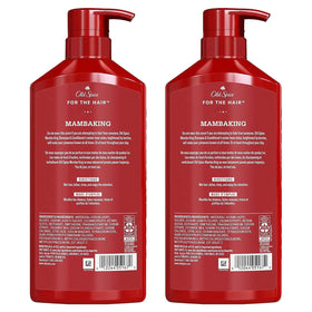 Old Spice MambaKing back label with directions and ingredients for informed, confident use