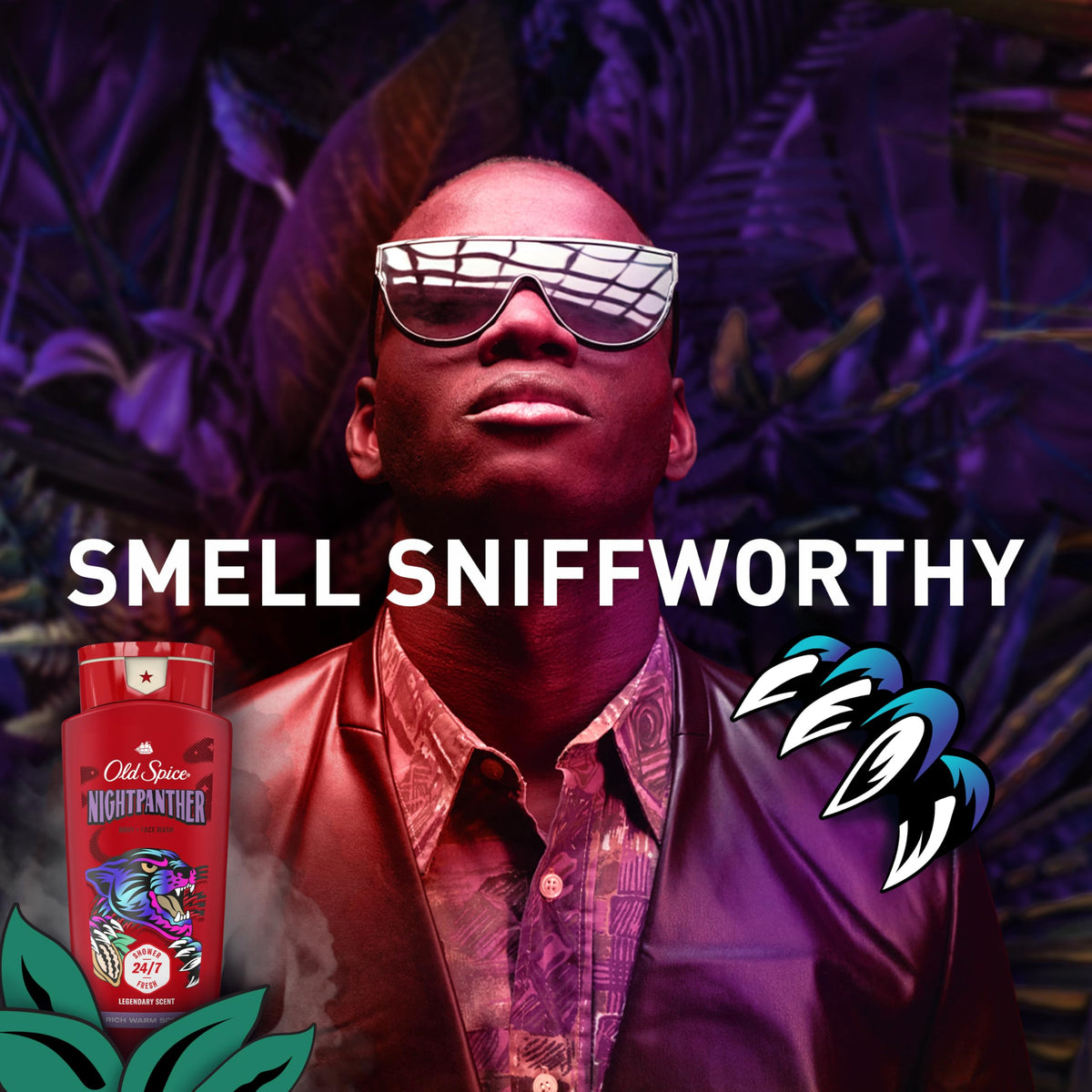 Old Spice NightPanther in-shower use demonstrating full-body application benefit