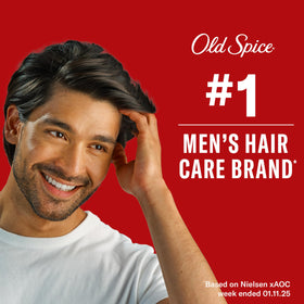 Old Spice pomade in bathroom routine scene for quick morning styling