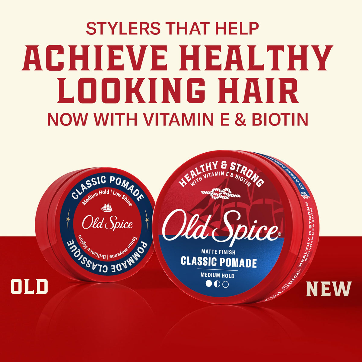 Old Spice pomade texture close-up illustrating smooth, lightweight consistency