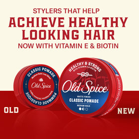 Old Spice pomade texture close-up illustrating smooth, lightweight consistency