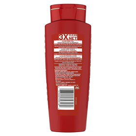 Old Spice Pure Sport back label close-up showing ingredients and usage directions