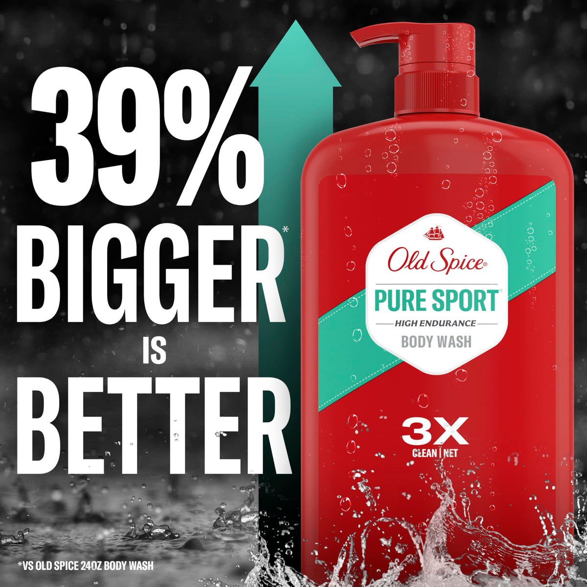 Old Spice bottle on shower shelf showing easy access and daily use