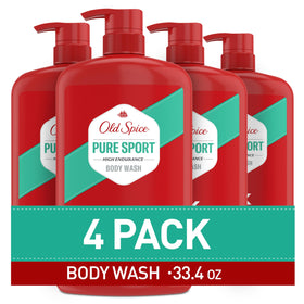 Old Spice Pure Sport front label showing scent and size benefit