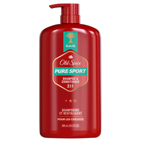 old spice pouring product showing creamy consistency and control