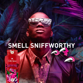 Old Spice Raptorstrike dark berry visual conveying bold scent notes
