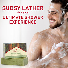 Old Spice bar next to coin to show 5.0 oz size and lasting use