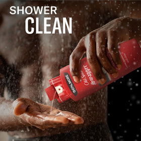 Old Spice four-pack stacked to show convenient bulk supply and value