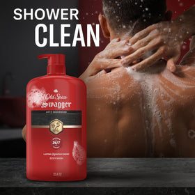 Old Spice Swagger with cedarwood sprigs to highlight cedarwood scent notes and natural appeal