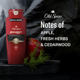 Old Spice label detail showing ingredient and scent name for clear product identification benefit