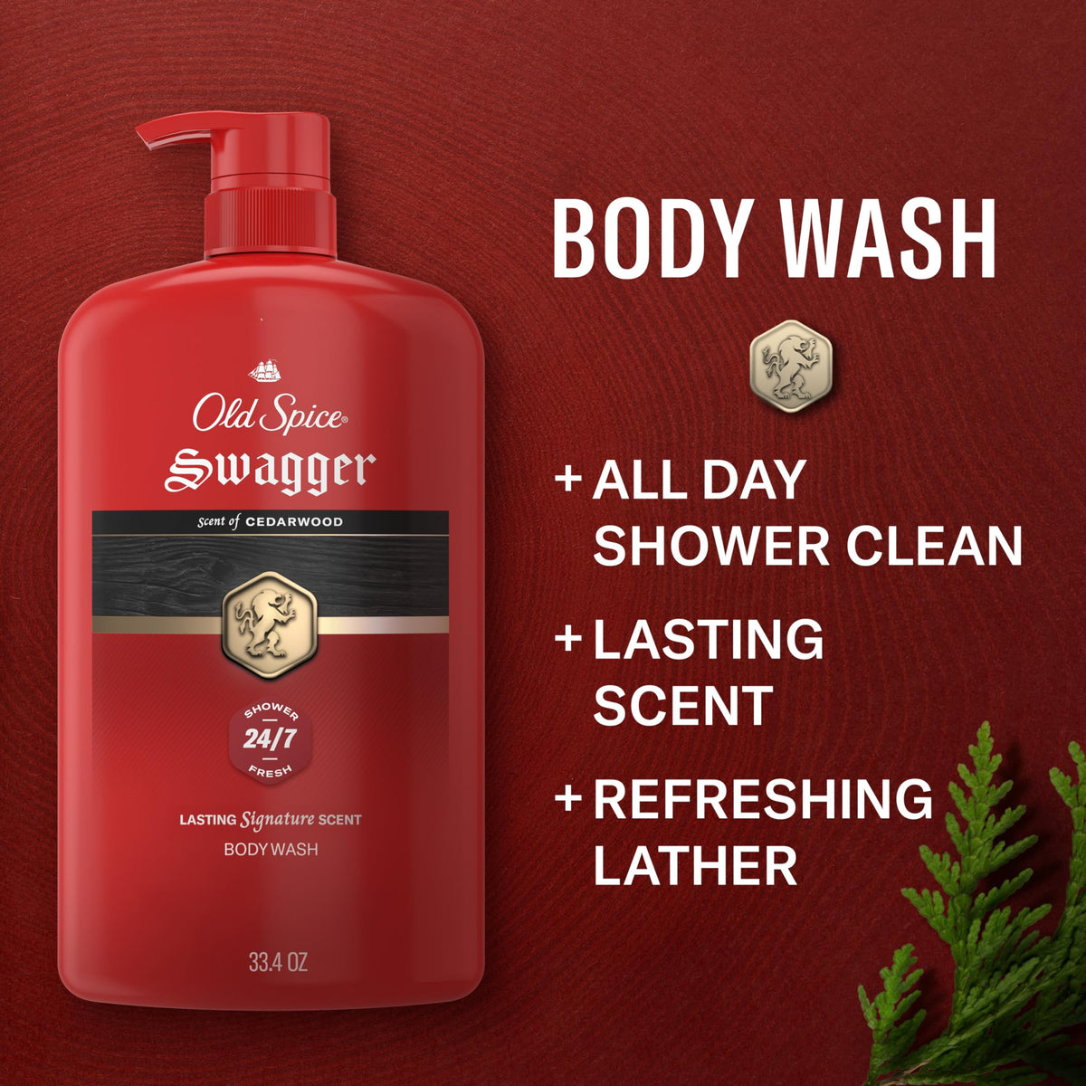 Old Spice Swagger gel texture close-up demonstrating rich lather for effective cleansing