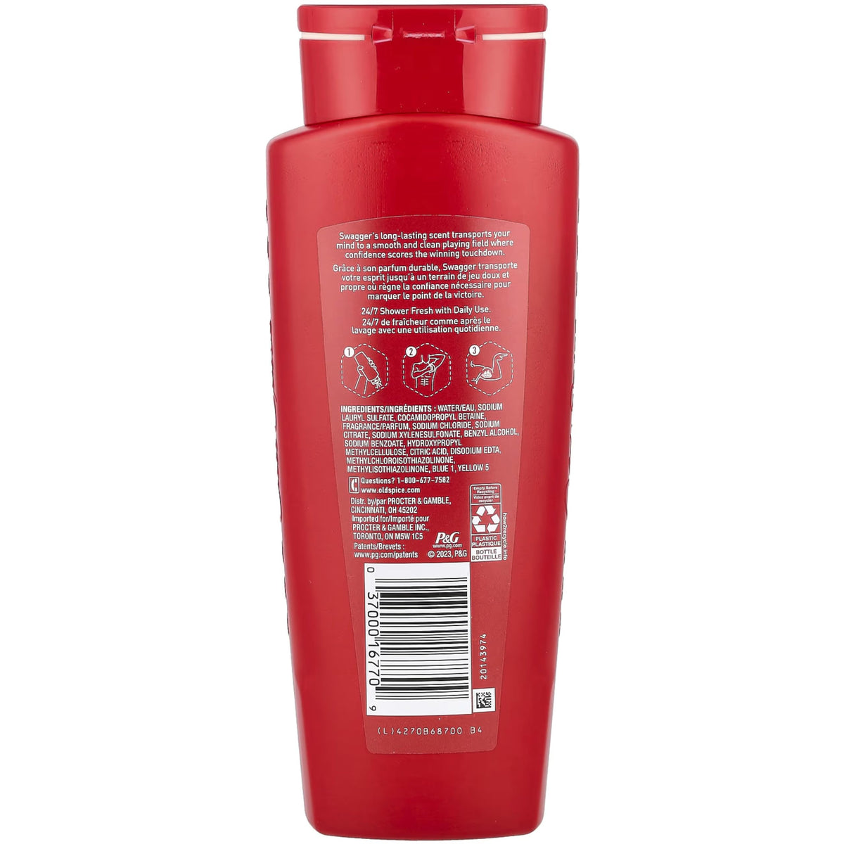 Old Spice bottle inside a gym bag indicating portability and on-the-go freshness