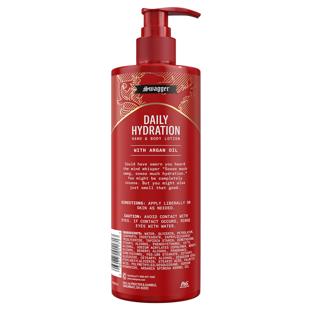 Old Spice Swagger with Argan oil visual emphasizing conditioning ingredient benefit