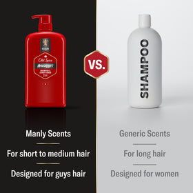 Old Spice Swagger dispensing pump in hand demonstrating easy one‑step use benefit