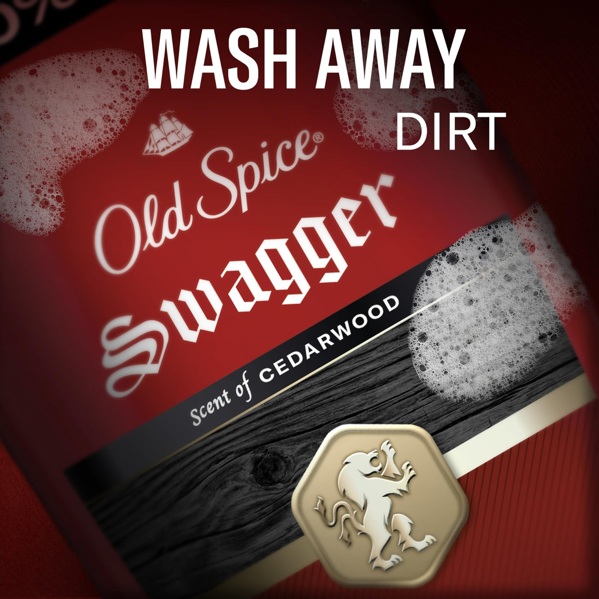 Man using Old Spice Swagger in shower demonstrating refresh and confidence benefit