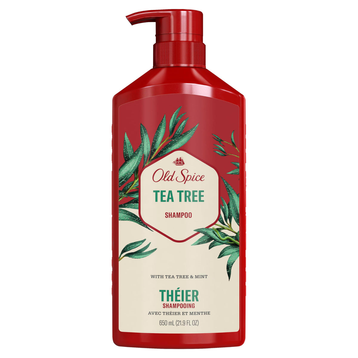 After-wash hair styled and fuller-looking using Old Spice Tea Tree