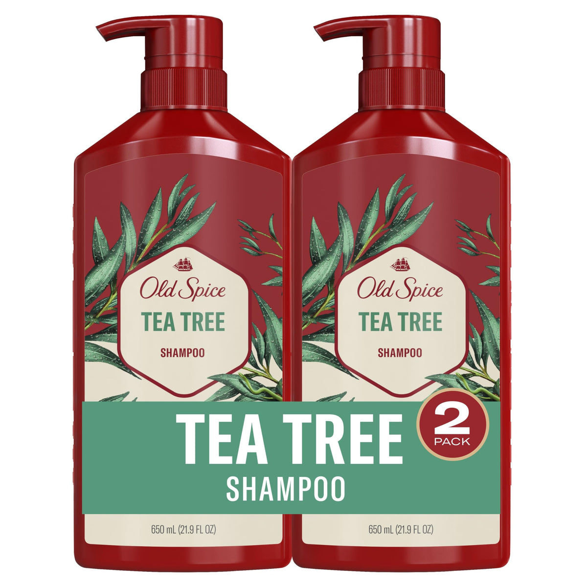 Old Spice bottle front packaging showing product and freshness benefit