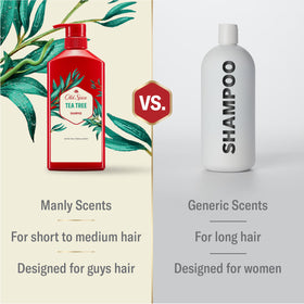 Old Spice shampoo lather foam texture showing cleansing action and lift