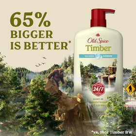 Close-up of Old Spice ingredient callout showing Vitamin B3 for skin support