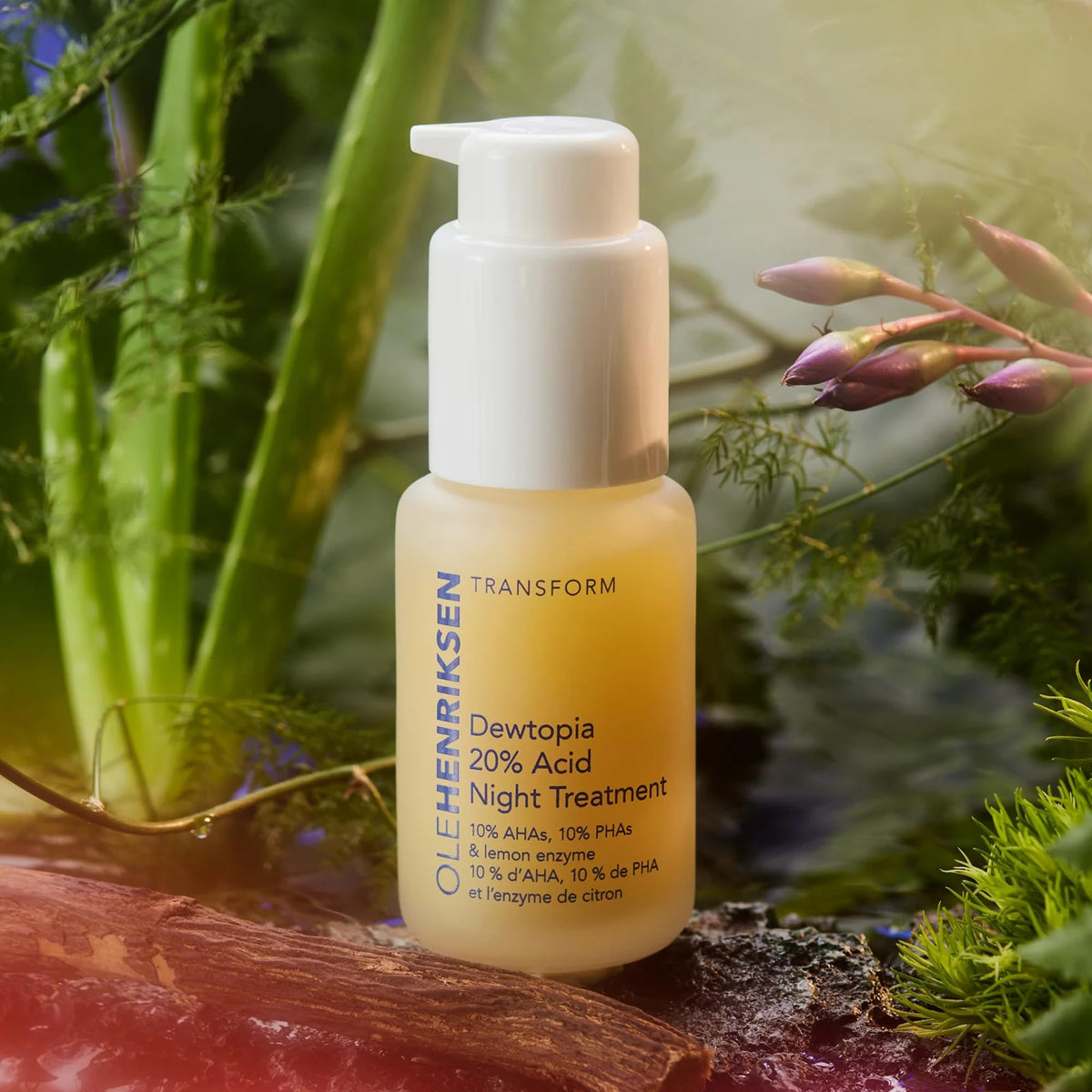 Ole Henriksen Dewtopia applied in nighttime routine demonstrating smoother morning skin