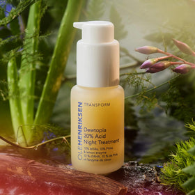 Ole Henriksen Dewtopia applied in nighttime routine demonstrating smoother morning skin