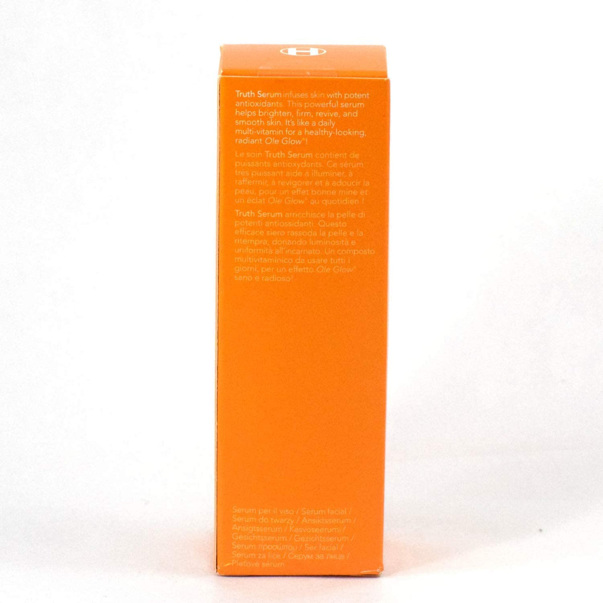 Ole Henriksen label close-up highlighting ingredients list, transparency benefit