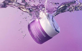Ole Henriksen jar on bathroom shelf in routine setting showing daily-use convenience benefit