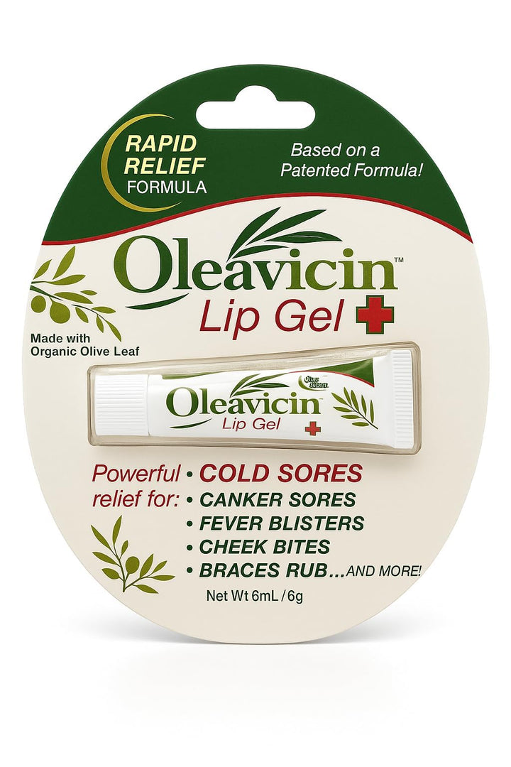 Oleavicin front packaging showing product label and size, clear benefit of portability