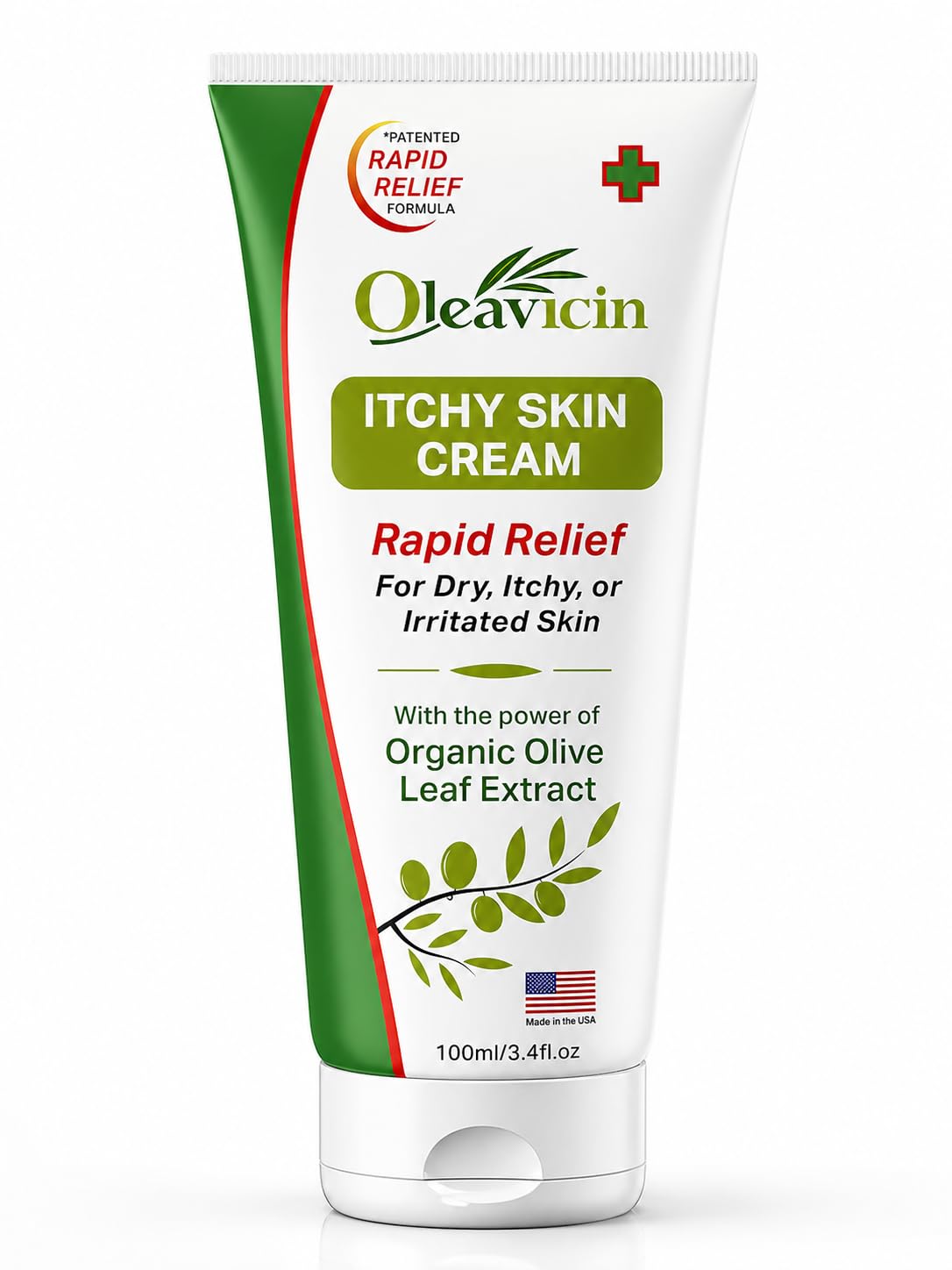 Oleavicin tube front view shows clear branding and travel-friendly design