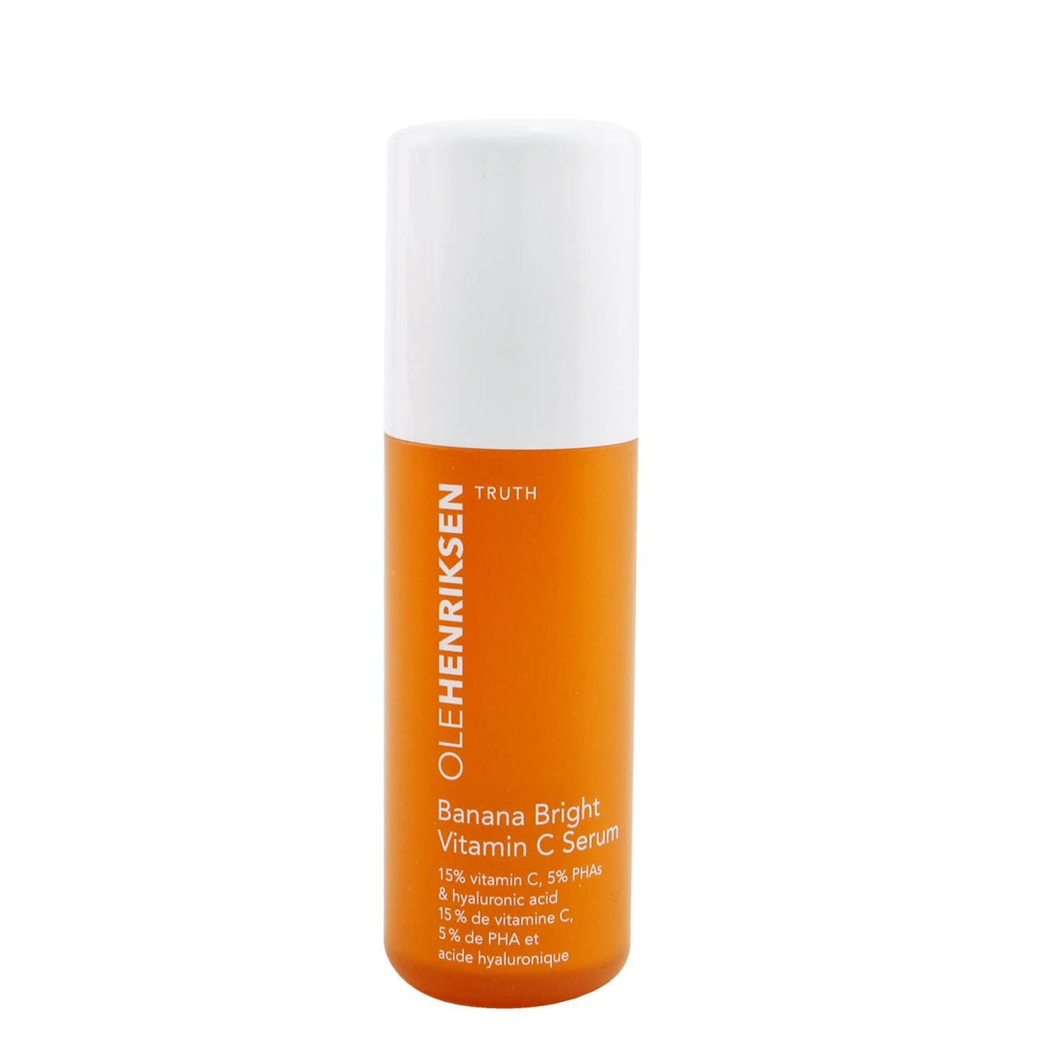 OLEHENRIKSEN front bottle shot highlighting compact design and brightening benefit
