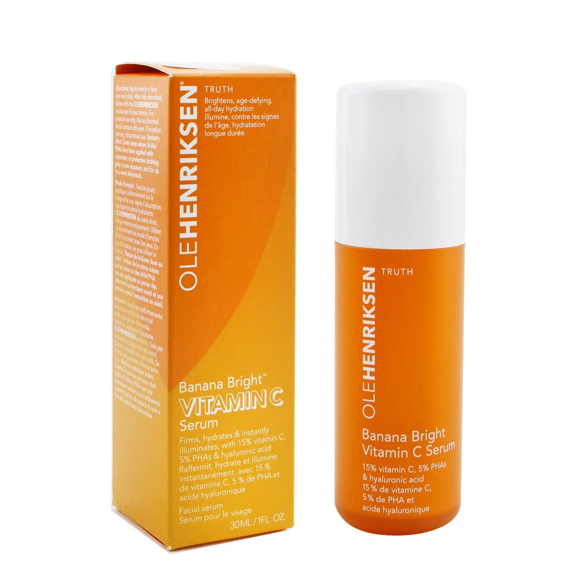 OLEHENRIKSEN serum drop on fingertip showing lightweight texture and hydration