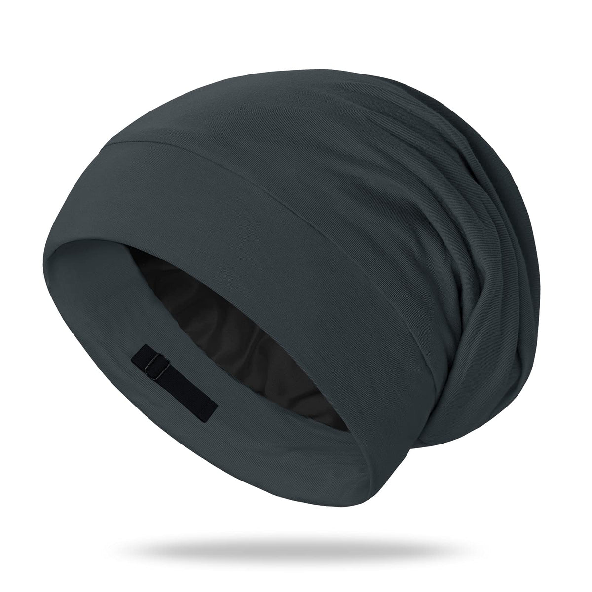 OLESILK dark grey bonnet front view showing sleek design and comfort