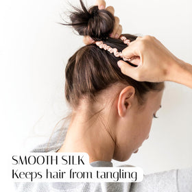 OLESILK visible elastic core detail demonstrating durable hold for thin hair stability