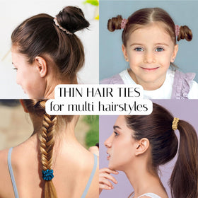 OLESILK in hair ponytail demonstrating crease-free, secure styling for fine and curly hair